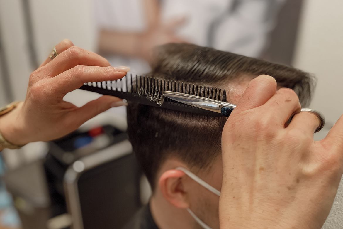 Close-Up Schnitt Mann